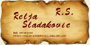 Relja Sladaković vizit kartica